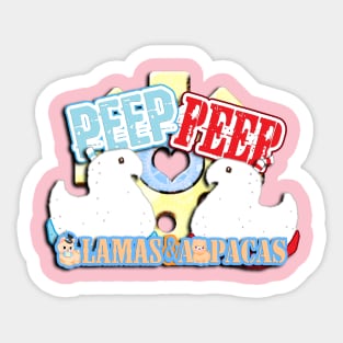 Peep Peep Llamas & Alpacas | Livdaneix Sticker